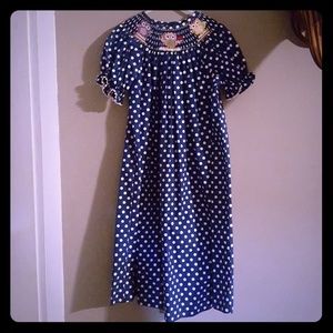 Polka Dot Smocked Dress